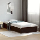 Bedframe met metalen poten en multiplex lattenbodem van bewerkt hout - Zwart / 90 x 190 cm / 29 cm - Bedden & bedframes