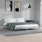 Bedframe met metalen poten en multiplex lattenbodem voor goede nachtrust - Betongrijs / 120 x 200 cm - Bedden &