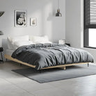 Bedframe met metalen poten en multiplex lattenbodem voor goede nachtrust - Sonoma eiken / 135 x 190 cm - Bedden &