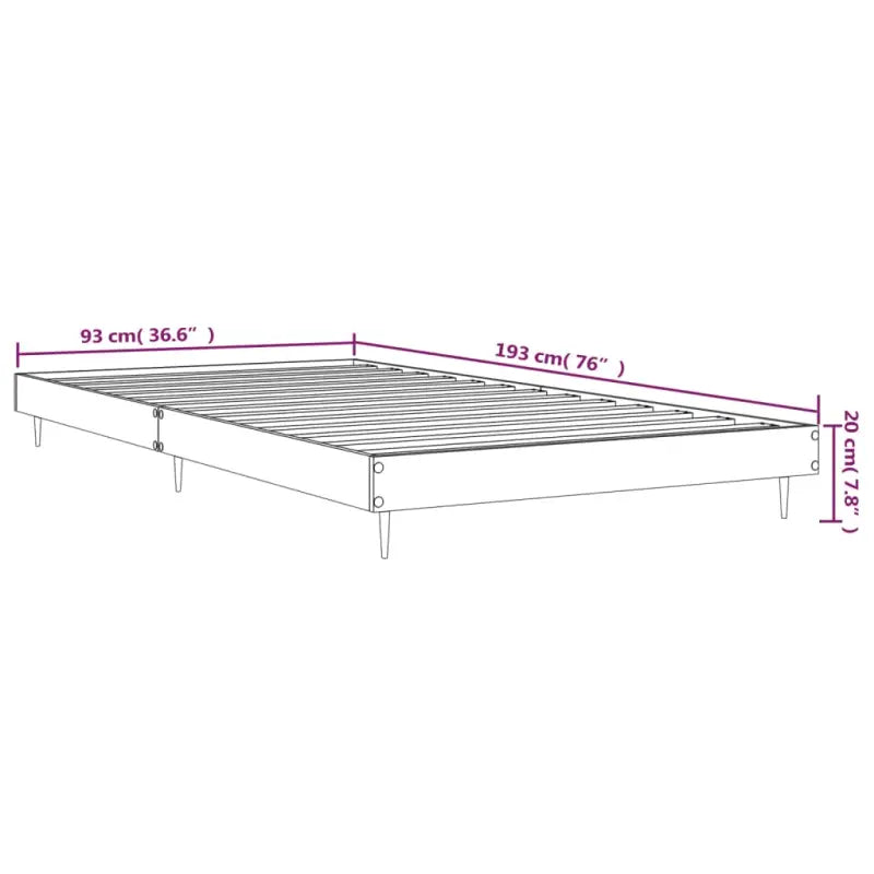Bedframe met metalen poten en multiplex lattenbodem voor goede nachtrust - Bedden & bedframes