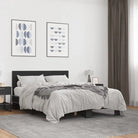 Bedframe met multiplex lattenbodem en bewerkt hout voor een goede nachtrust - Zwart / 140 x 200 cm - Bedden & bedframes