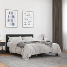 Bedframe met multiplex lattenbodem en bewerkt hout voor een goede nachtrust - Zwart / 140 x 190 cm - Bedden & bedframes