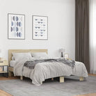 Bedframe met multiplex lattenbodem en bewerkt hout voor een goede nachtrust - Sonoma eiken / 140 x 200 cm - Bedden &