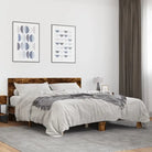 Bedframe met multiplex lattenbodem en bewerkt hout voor een goede nachtrust - Gerookt eiken / 150 x 200 cm - Bedden &