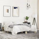 Bedframe met multiplex lattenbodem van bewerkt hout voor stevige slaap - Sonoma eiken / 150 x 200 cm - Bedden &