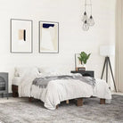 Bedframe met multiplex lattenbodem van bewerkt hout voor stevige slaap - bruin eikenkleur / 120 x 190 cm - Bedden &