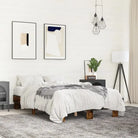 Bedframe met multiplex lattenbodem van bewerkt hout voor stevige slaap - Gerookt eiken / 135 x 190 cm - Bedden &