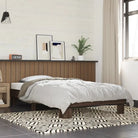 Bedframe met multiplex lattenbodem van bewerkt hout voor stevige slaap - bruin eikenkleur / 100 x 200 cm - Bedden &