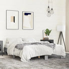 Bedframe met multiplex lattenbodem van bewerkt hout voor stevige slaap - Grijs sonoma / 150 x 200 cm - Bedden &