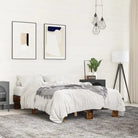 Bedframe met multiplex lattenbodem van bewerkt hout voor stevige slaap - Gerookt eiken / 120 x 190 cm - Bedden &