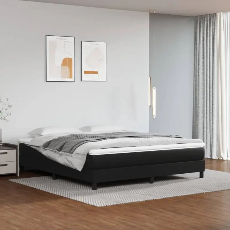 Bedframe met multiplex lattenbodem voor een comfortabele slaapervaring - Zwart / 180 x 200 cm / 25 cm - Bedden &