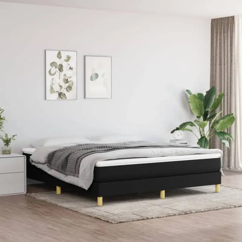 Bedframe met multiplex lattenbodem voor een comfortabele nachtrust - Zwart / 180 x 200 cm / 25 cm - Bedden & bedframes