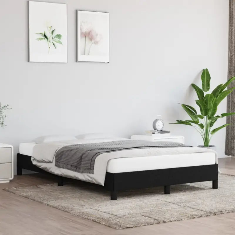 Bedframe met multiplex lattenbodem voor een stevige ademende slaapplaats - Zwart / 120 x 200 cm / 25 cm - Bedden &