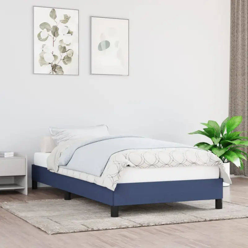 Bedframe met multiplex lattenbodem voor een stevige ademende slaapplaats - Blauw / 100 x 200 cm / 25 cm - Bedden &