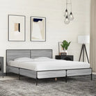 Bedframe van bewerkt hout voor een stabiele en duurzame slaapruimte - Grijs sonoma / 150 x 200 cm - Bedden & bedframes