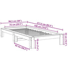 Bedframe van massief grenenhout met extra opbergruimte - Bedden & bedframes