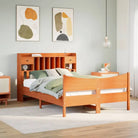 Bedframe van massief grenenhout met extra opbergruimte - Wasbruin / 160 x 200 cm - Bedden & bedframes