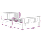 Bedframe van massief grenenhout met tijdloos en eenvoudig ontwerp - Bedden & bedframes