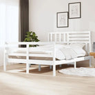 Bedframe van massief grenenhout met tijdloos ontwerp voor slaapkamer - Wit / 120 x 190 cm - Bedden & bedframes