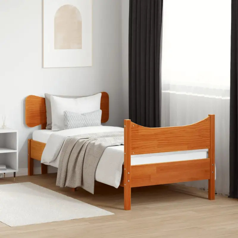 Bedframe van massief grenenhout voor een goede nachtrust - Wasbruin / 100 x 200 cm - Bedden & bedframes