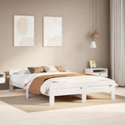 Bedframe van massief grenenhout voor een goede nachtrust - Wit / 140 x 190 cm - Bedden & bedframes