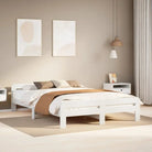 Bedframe van massief grenenhout voor een goede nachtrust - Wit / 150 x 200 cm - Bedden & bedframes