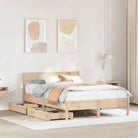 Bedframe van massief grenenhout voor een stabiele en duurzame slaapkamer - Naturel / 120 x 190 cm - Bedden & bedframes