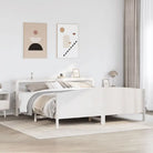 Bedframe van massief grenenhout voor een stabiele en duurzame slaapkamer - Wit / 180 x 200 cm - Bedden & bedframes