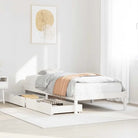 Bedframe van massief grenenhout voor een stabiele en duurzame slaap - Wit / 100 x 200 cm - Bedden & bedframes