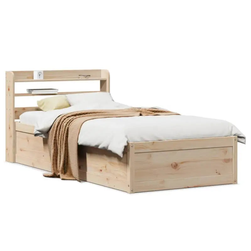 Bedframe van massief grenenhout voor een stabiele nachtrust - Naturel / 90 x 190 cm - Bedden & bedframes
