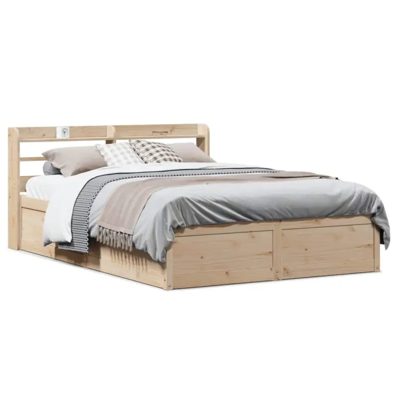 Bedframe van massief grenenhout voor een stabiele nachtrust - Naturel / 140 x 200 cm - Bedden & bedframes