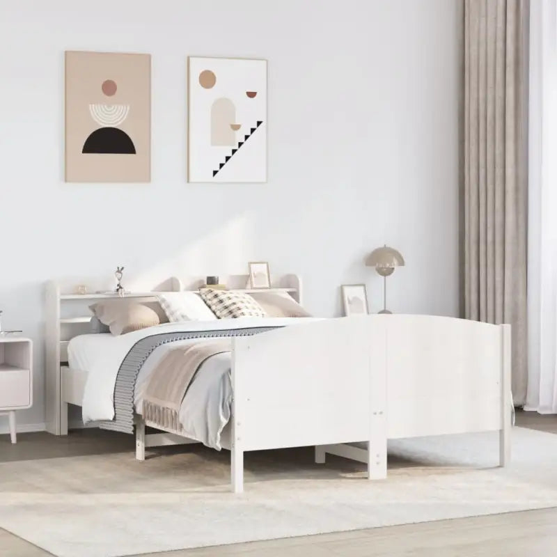 Bedframe van massief grenenhout voor een stabiele nachtrust - Wit / 140 x 200 cm - Bedden & bedframes