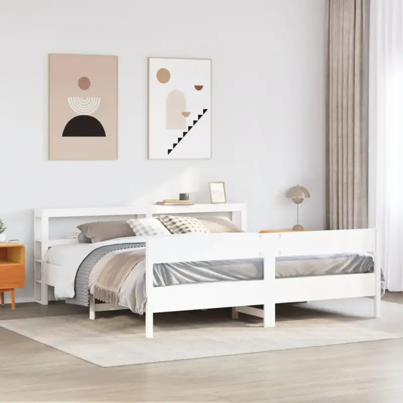 Bedframe van massief grenenhout voor een stabiele nachtrust - Wit / 180 x 200 cm - Bedden & bedframes