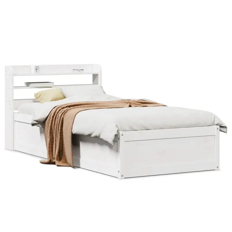Bedframe van massief grenenhout voor een stabiele nachtrust - Wit / 75 x 190 cm - Bedden & bedframes