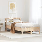 Bedframe van massief grenenhout voor een sterke en duurzame slaapplaats - Naturel / 75 x 190 cm - Bedden & bedframes
