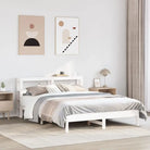 Bedframe van massief grenenhout voor een sterke en duurzame slaapplaats - Wit / 160 x 200 cm - Bedden & bedframes