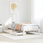 Bedframe van massief grenenhout voor een stevige en duurzame slaapkamer - Wit / 90 x 190 cm - Bedden & bedframes