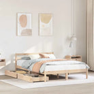 Bedframe van massief grenenhout voor een stevige en duurzame slaapkamer - Naturel / 140 x 200 cm - Bedden & bedframes