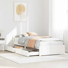 Bedframe van massief grenenhout voor een stevige en duurzame slaapruimte - Wit / 75 x 190 cm - Bedden & bedframes