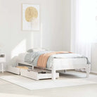 Bedframe van massief grenenhout voor een stevige en duurzame slaapkamer - Wit / 90 x 200 cm - Bedden & bedframes