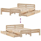 Bedframe van massief grenenhout voor een stevige en duurzame slaapruimte - Bedden & bedframes