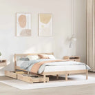 Bedframe van massief grenenhout voor stabiele en duurzame slaapgemoedsrust - Naturel / 135 x 190 cm - Bedden & bedframes