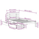 Bedframe van massief grenenhout voor stevige en duurzame slaapplaats - Bedden & bedframes