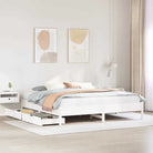 Bedframe van massief grenenhout voor stevige en duurzame slaaprust - Wit / 200 x 200 cm - Bedden & bedframes