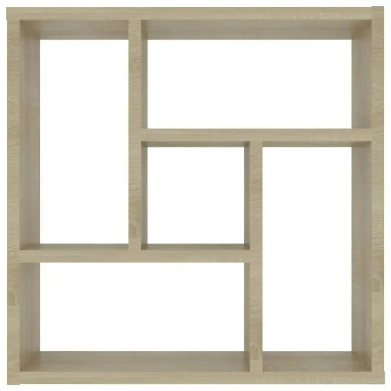 Beeldhouwd bewerkt hout wandplank met modern strak ontwerp - Sonoma eiken / 1 - Wandplanken