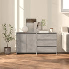 Behandeld bewerkt hout dressoir met ruime afmetingen voor opbergruimte - Betongrijs / 2 - Dressoirs & buffetkasten