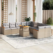 Beige loungeset met gepoedercoat staal en comfortabele afmetingen - Tuinsets