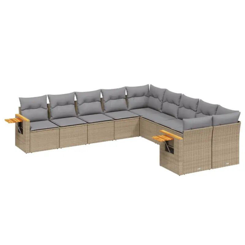 Beige loungeset met gepoedercoat staal en waterdichte tas voor buiten - Tuinsets
