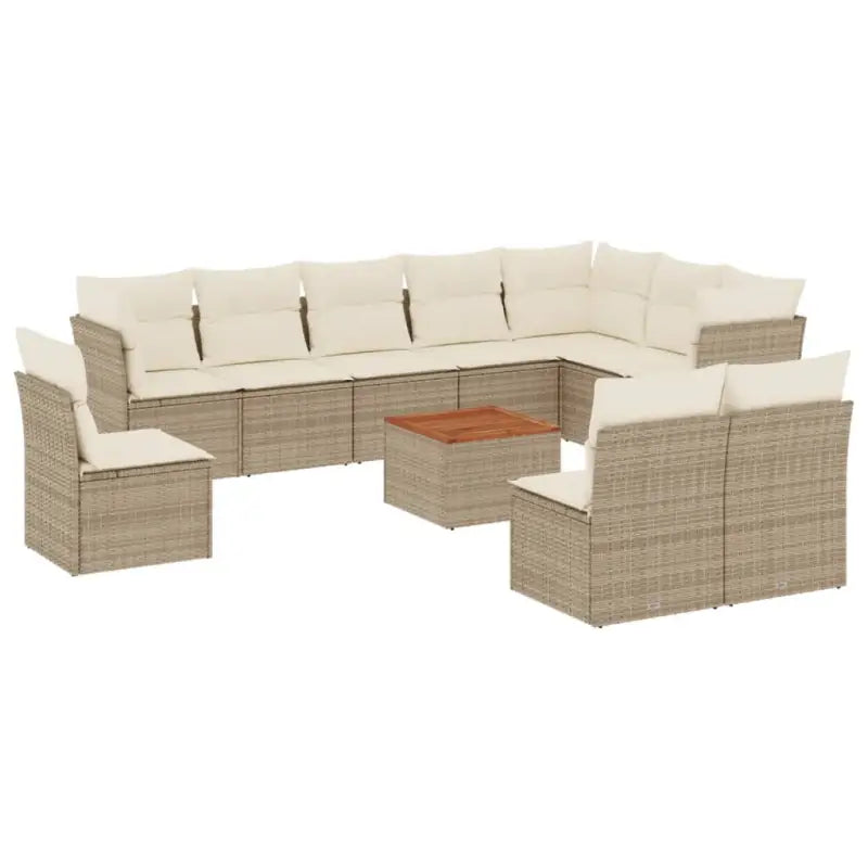 Beige loungeset met gepoedercoat staal en waterdichte tas voor buiten - Tuinsets