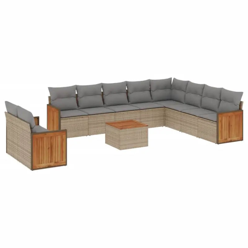 Beige loungeset met gepoedercoat staal en waterdichte zak voor buiten - Tuinsets